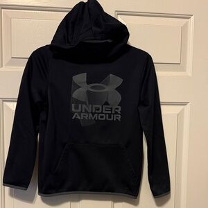 Under Armour Black Hoodie for Kids loose cold gear medium
